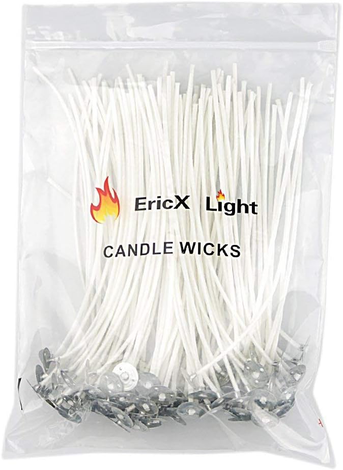 Cotton Wick Pre Tabbed - 100 Natural Cotton Candle Wicks, 6