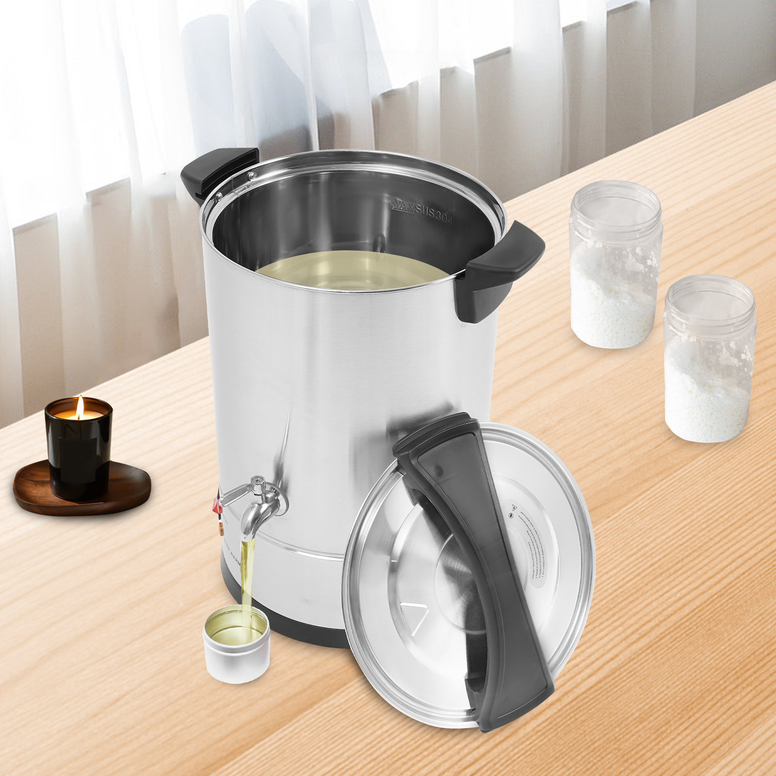 Candle Making Wax - 1200 W Electric Wax Melter, 12