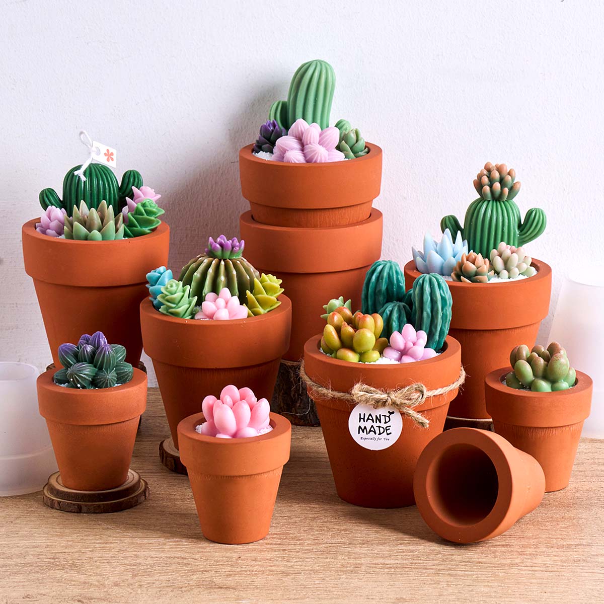 Kraft Box Candle - Round Terracotta Pot Silicone Mold DIY