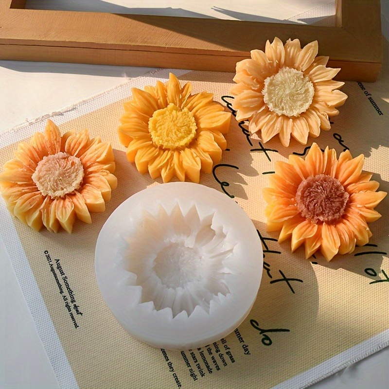 Candle Making Moulds - Vibrant 3D Sunflower Silicone Mold for