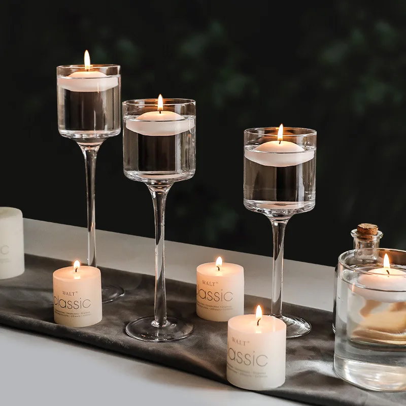 Candle Making Glass - 3PCS Glass Candlestick Wedding Center Decor