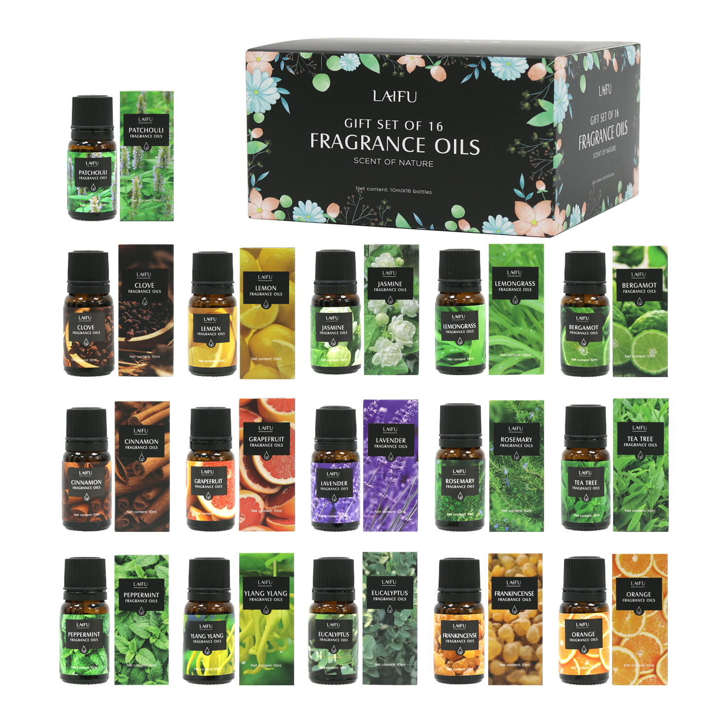 Candle Making Fragrances - 16x10ml Essential Oils Set for Diffuser