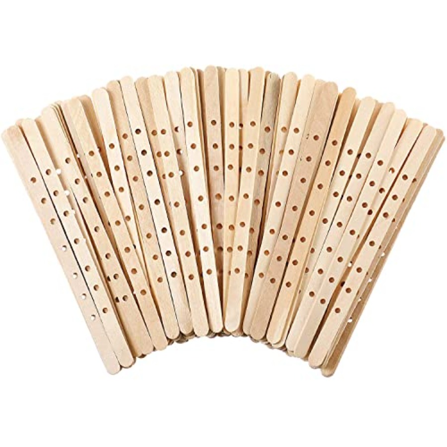 Candle Making Homewood - 100pcs Wooden Candle Wick Holders -