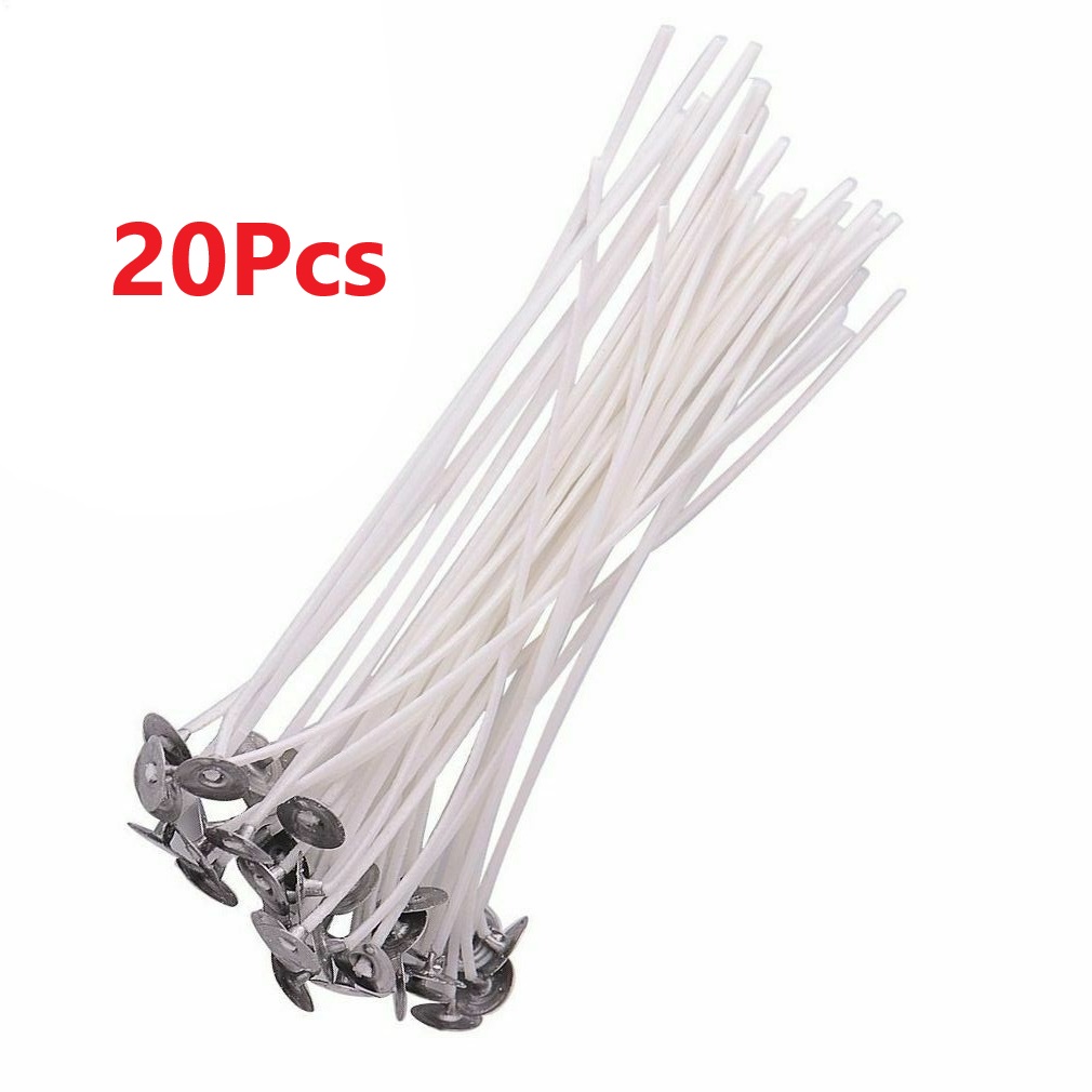 Cotton Wick Pre Tabbed - 20Pcs Premium Cotton Core Pre-Waxed Candle