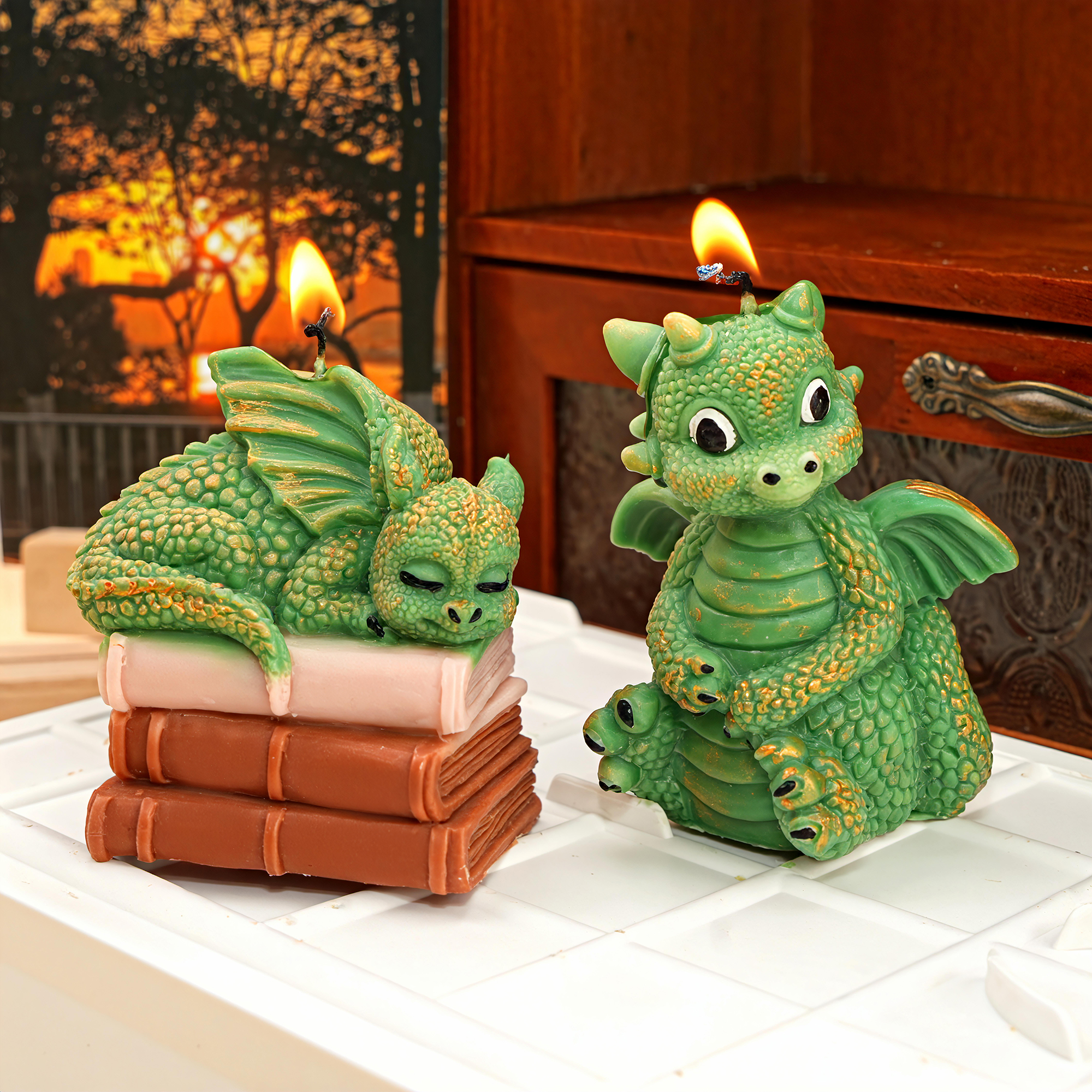 Candle Making Books For Beginners - 3D Dragon Shape Candle Mold with