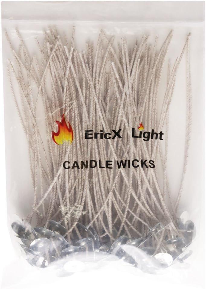 Candle Making Glass - 100-Piece 8-Inch Soy Wax Candle Wicks,