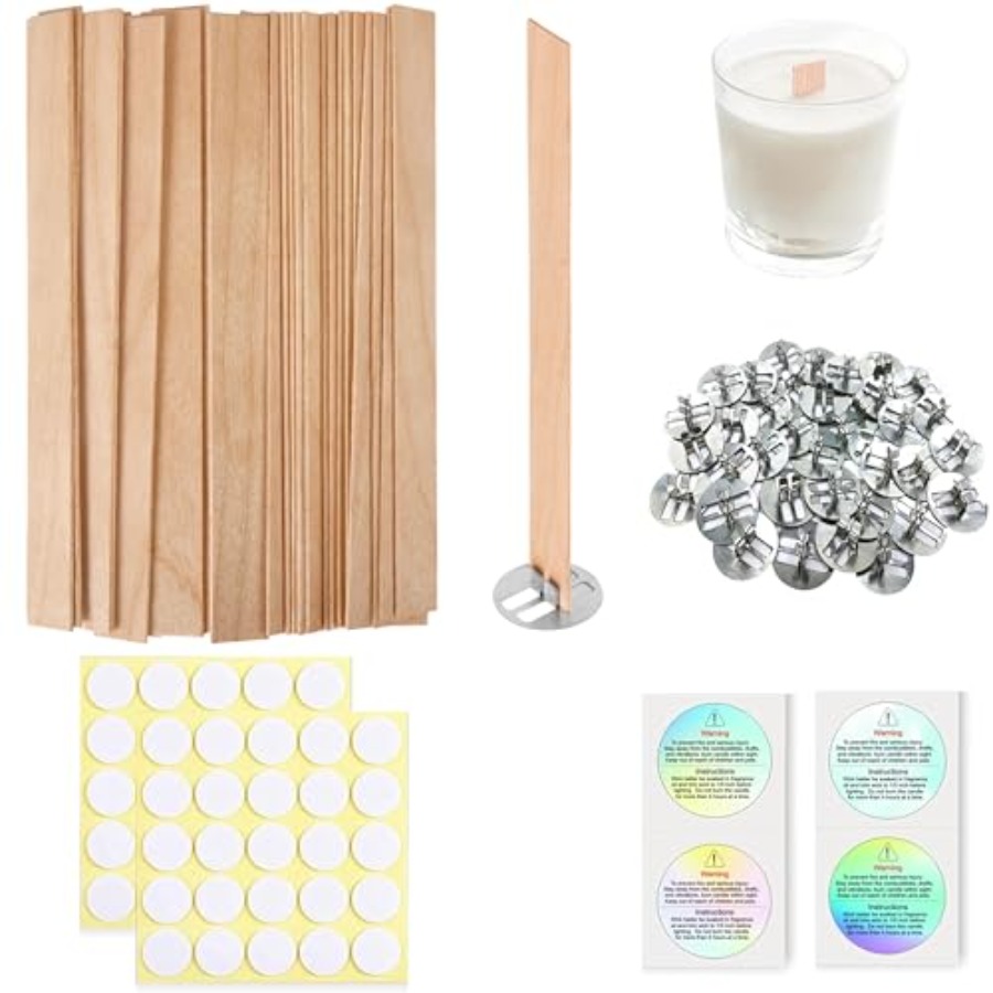 200 Pcs Thicked Wood Candle Wi - Candle Making Homewood ulasan dan harga