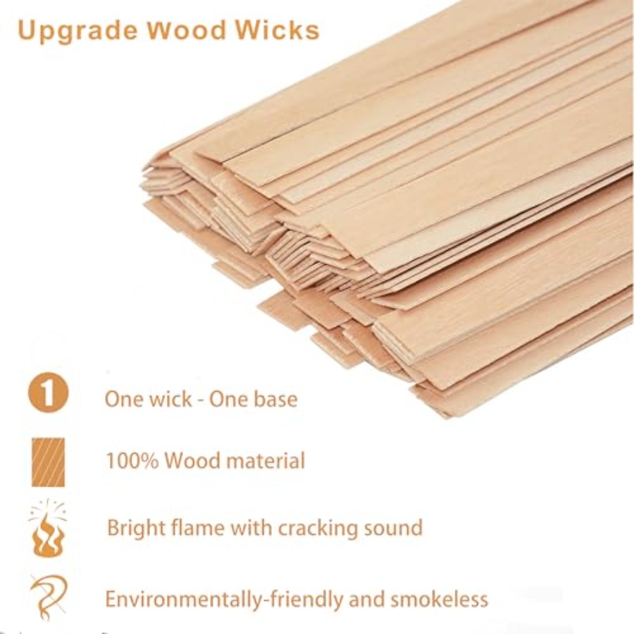 200 Pcs Thicked Wood Candle Wi - Candle Making Homewood ulasan dan harga