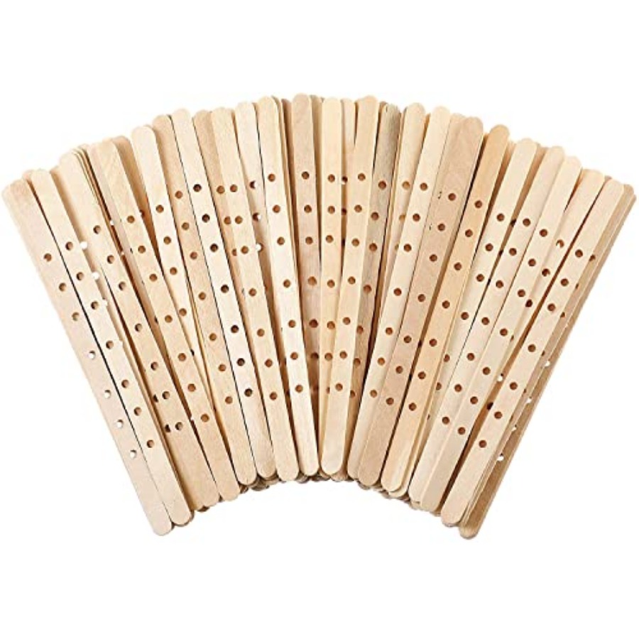 100pcs Wooden Candle Wick Hold - Candle Making Homewood ulasan dan harga