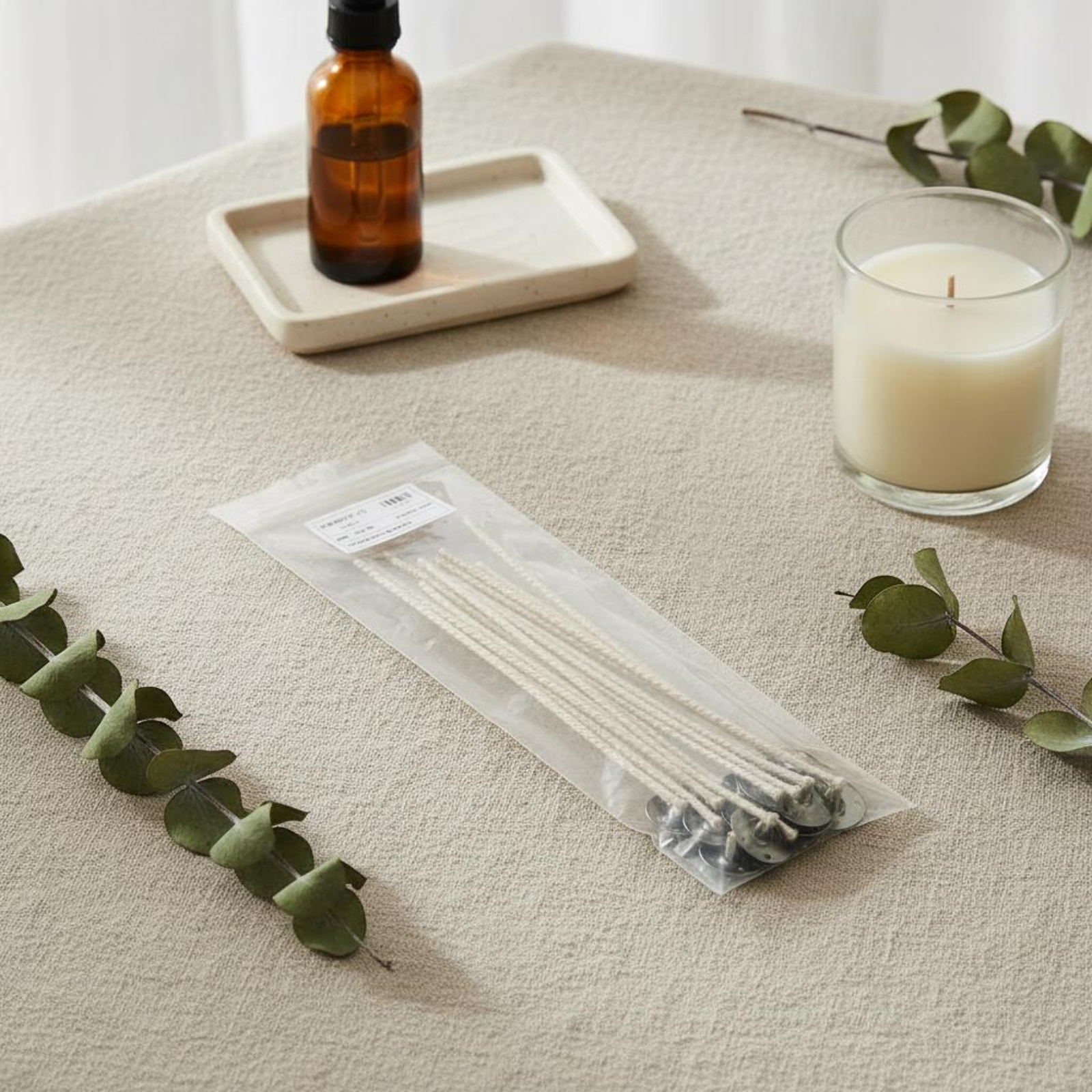 10 Pieces Candle Wick Smokeles - Cotton Wick Pre Tabbed ulasan dan harga