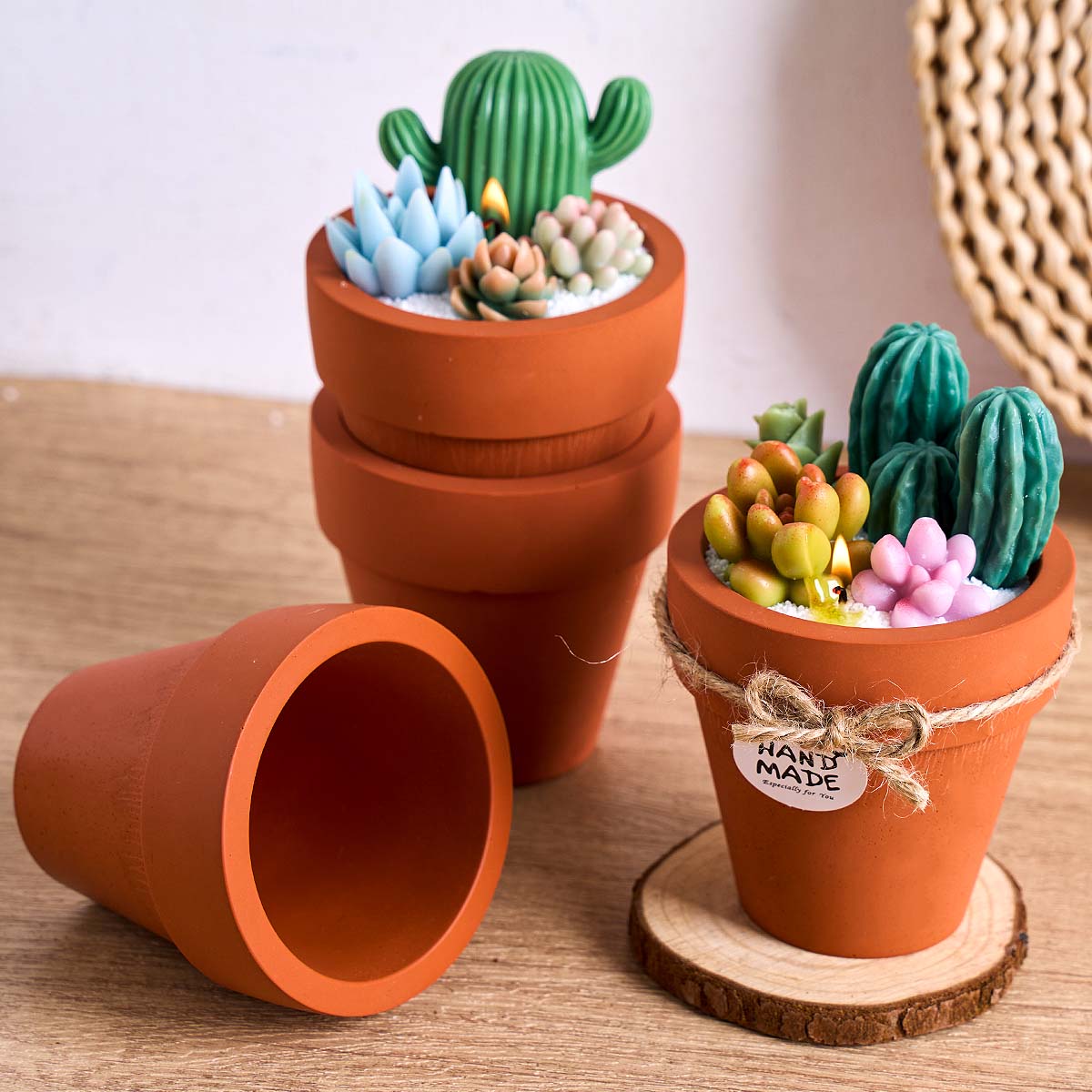 Round Terracotta Pot Silicone  - Kraft Box Candle ulasan dan harga