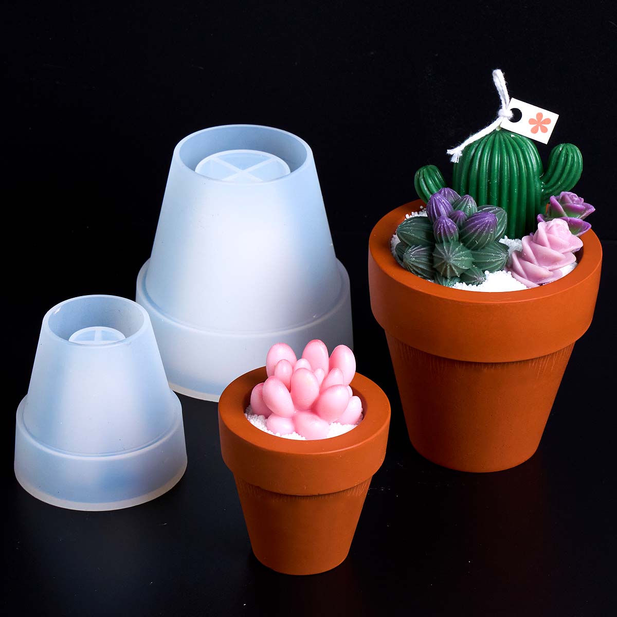 Round Terracotta Pot Silicone  - Kraft Box Candle ulasan dan harga