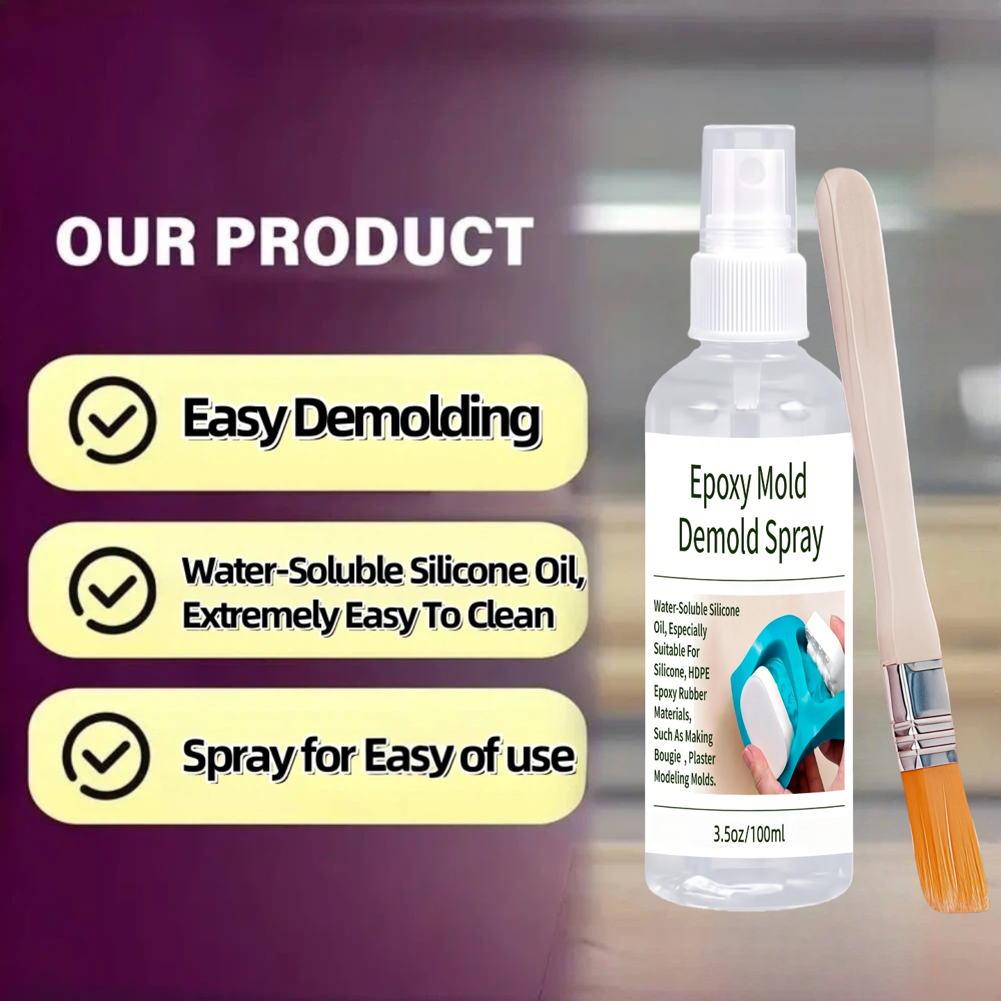 Epoxy Mold Demold Spray, Fast- - Candle Mold Silicone ulasan dan harga