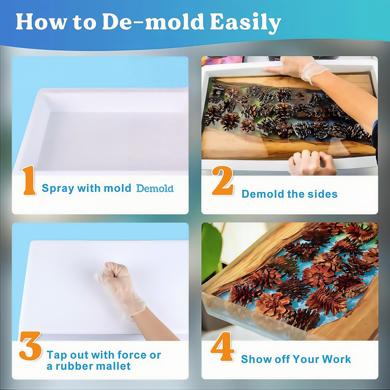 Epoxy Mold Demold Spray, Fast- - Candle Mold Silicone ulasan dan harga