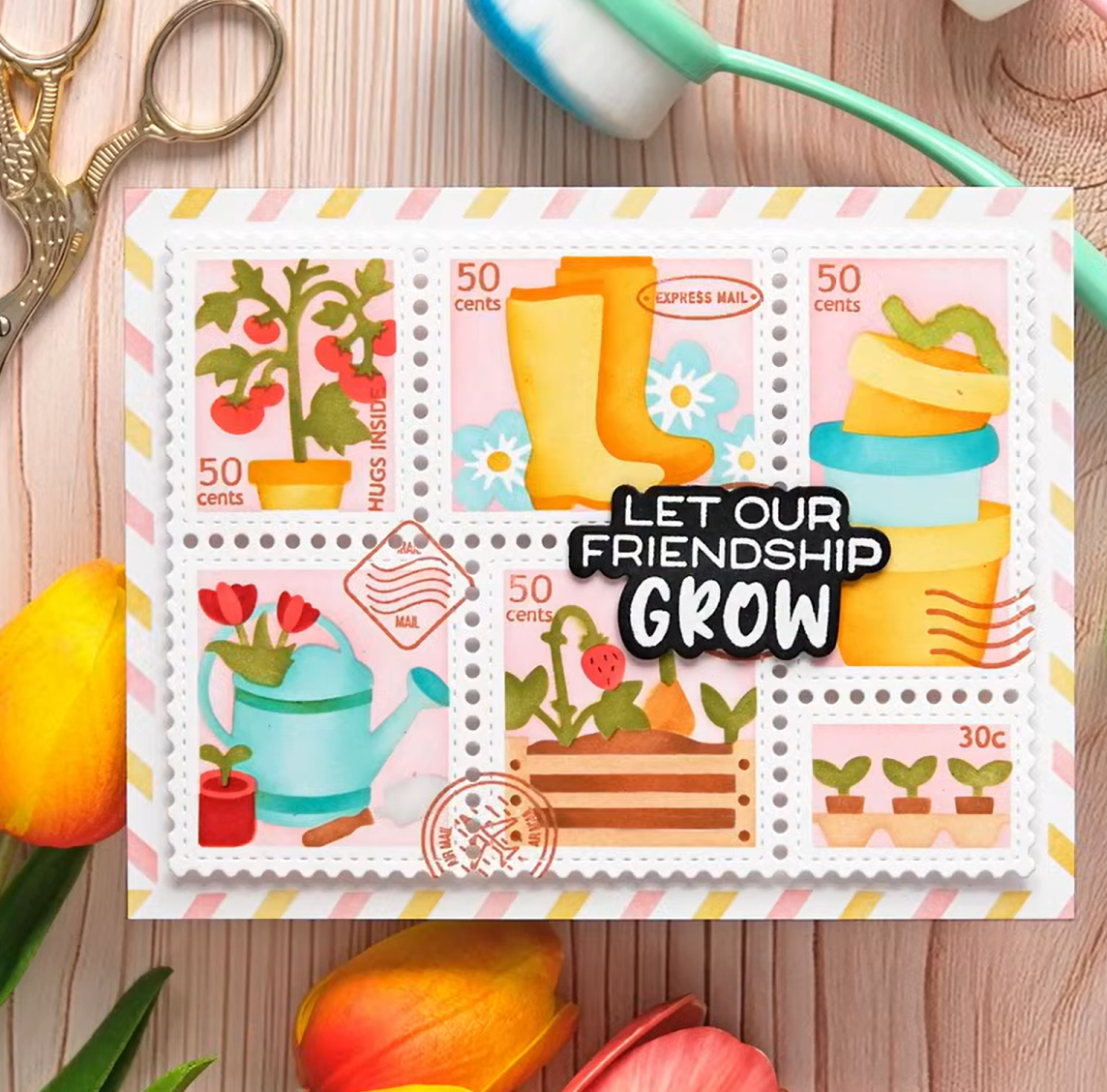 Seed Packet Postage Collage Ga - Kraft Box Candle ulasan dan harga