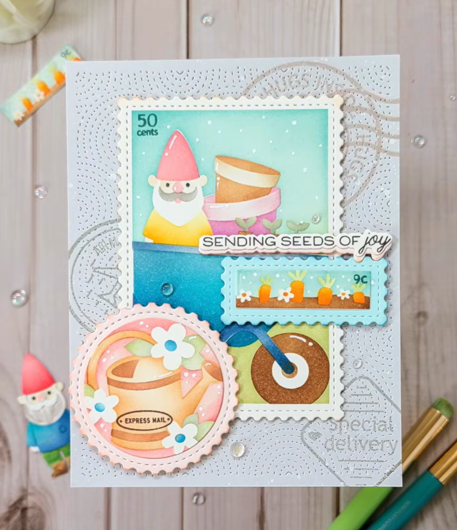 Seed Packet Postage Collage Ga - Kraft Box Candle ulasan dan harga