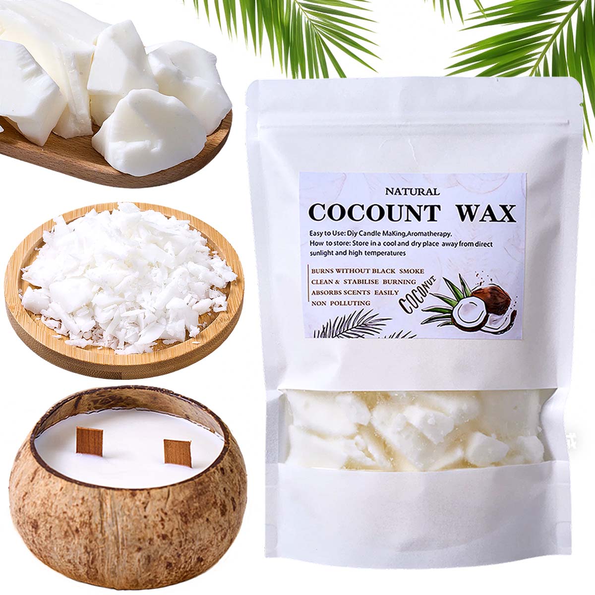 1LB Natural Plant White Coconu - Candle Making Material Wholesale ulasan dan harga