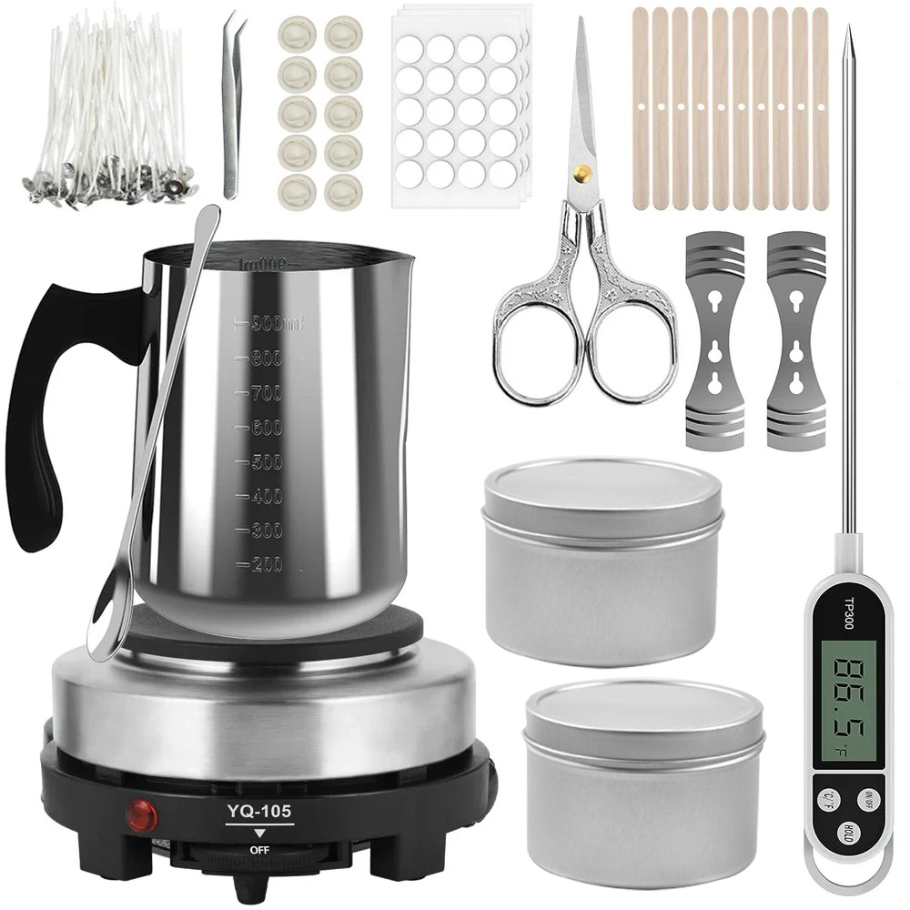 Candle Pouring Pot with Electr - Candle Making Glass ulasan dan harga