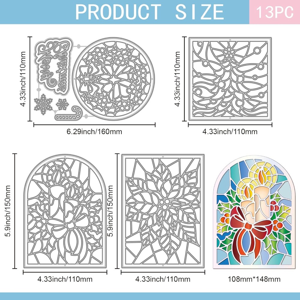 Glass Poinsettia Frame Cutting - Candle Making Glass ulasan dan harga