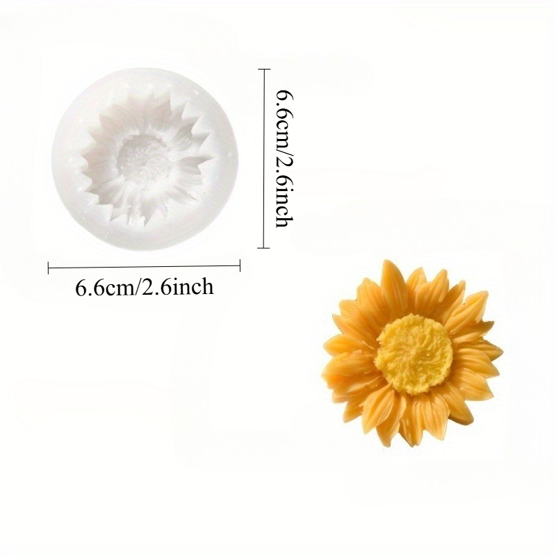 Vibrant 3D Sunflower Silicone  - Candle Making Moulds ulasan dan harga