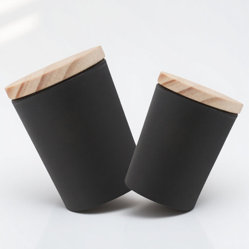 2Sets Glass Jars with Wooden L - Candle Making Homewood ulasan dan harga