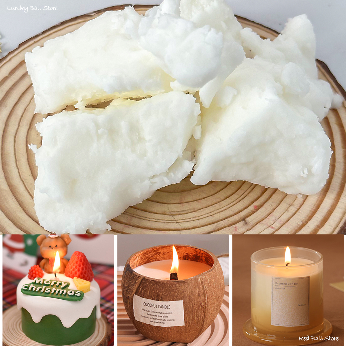 100G Natural Coconut Wax Whole - Candle Making Material Wholesale ulasan dan harga