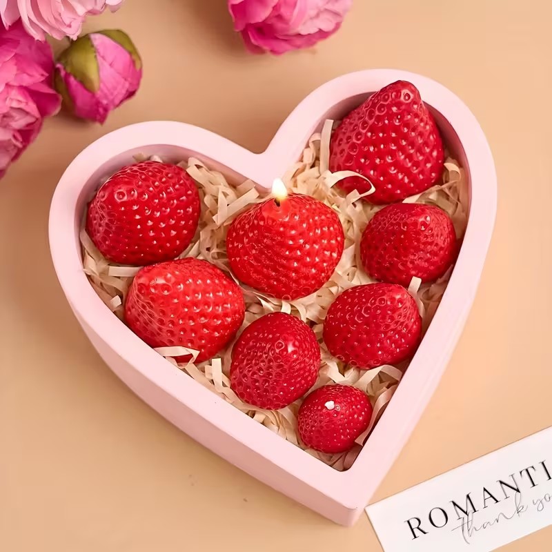 Strawberry Silicone Candle Mol - Candle Making Moulds ulasan dan harga