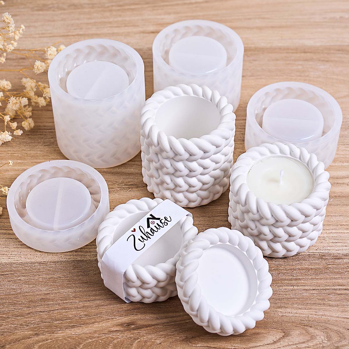 Woven Candle Jar Silicone Mold - Kraft Box Candle ulasan dan harga