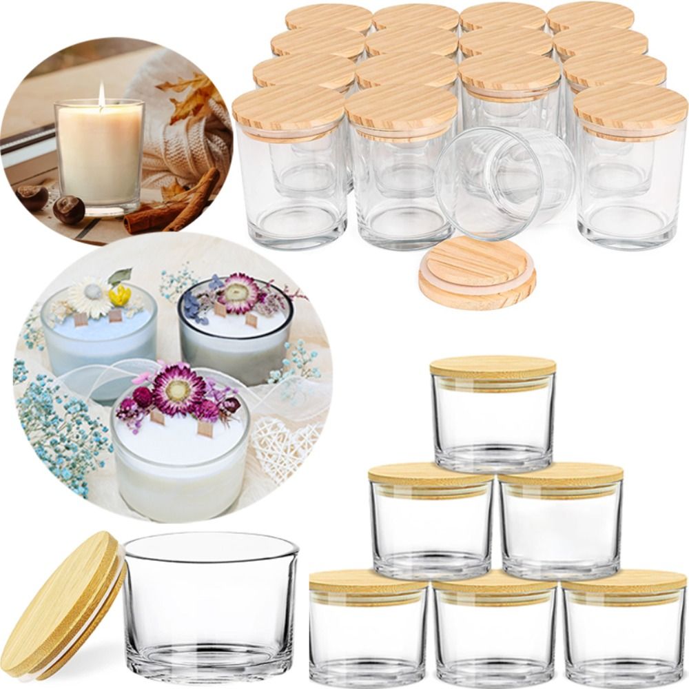 Clear Glass Candle Jars Small  - Candle Making Glass ulasan dan harga