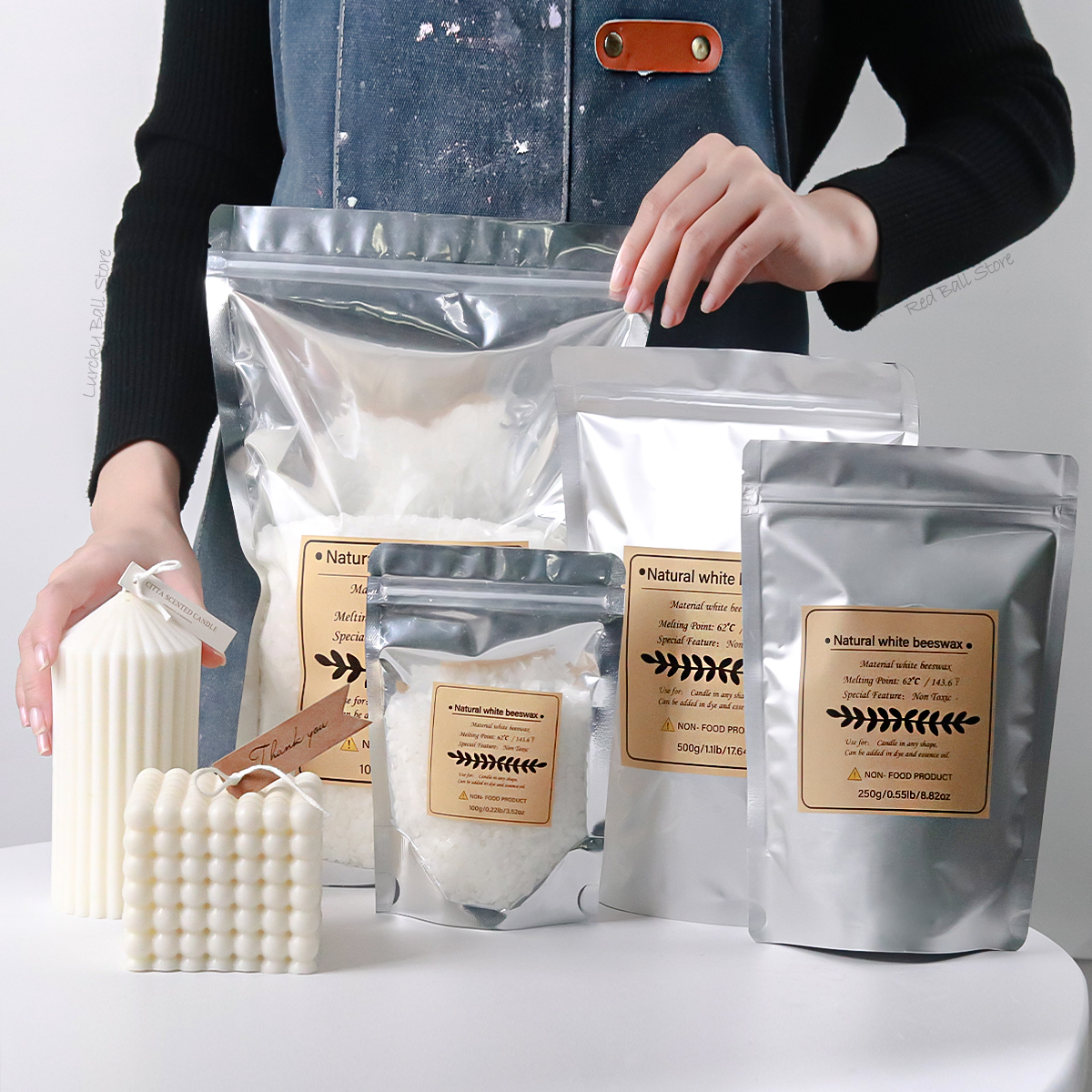 500g White Beeswax Granular Sc - Candle Making Material Wholesale ulasan dan harga