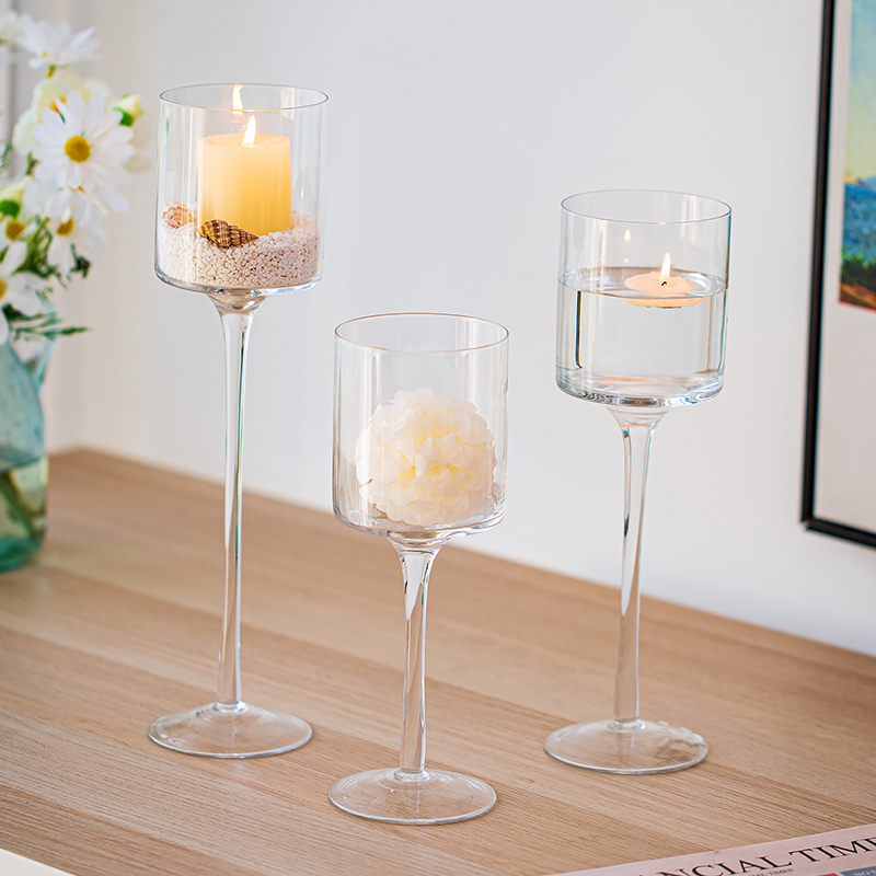 3PCS Glass Candlestick Wedding - Candle Making Glass ulasan dan harga