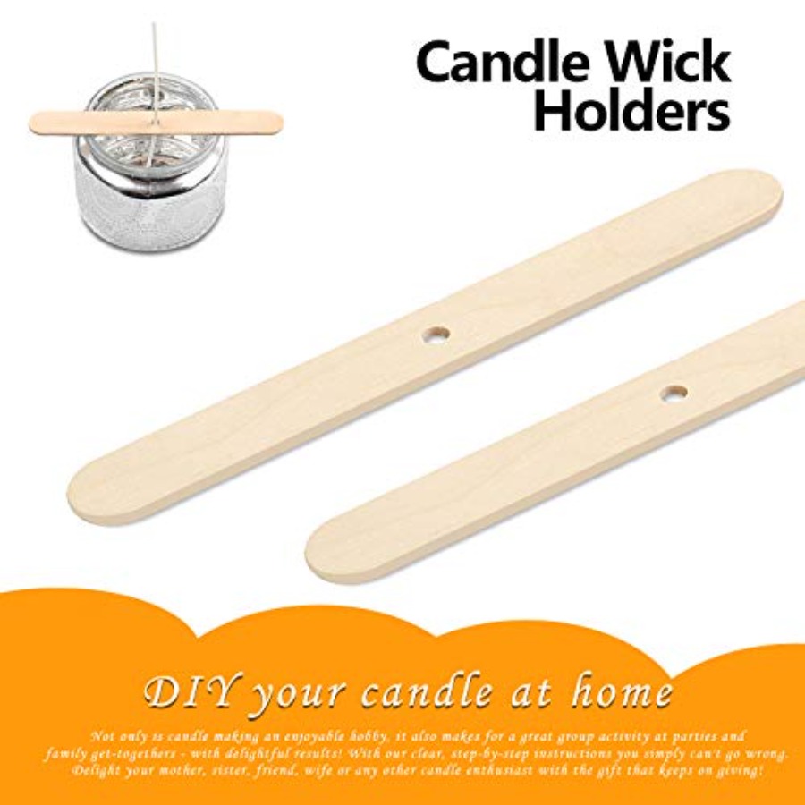 100pcs Wooden Candle Wick Hold - Candle Making Homewood ulasan dan harga
