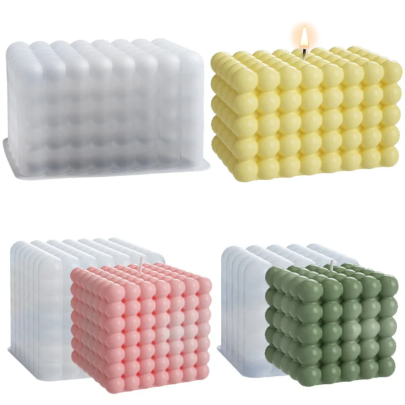 Large Bubble Cube Candles Sili - Candle Making Wax ulasan dan harga