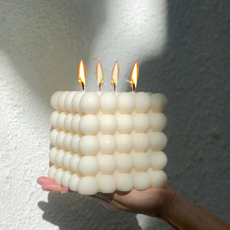 Large Bubble Cube Candles Sili - Candle Making Wax ulasan dan harga