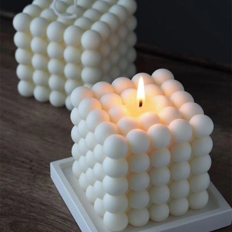 Large Bubble Cube Candles Sili - Candle Making Wax ulasan dan harga