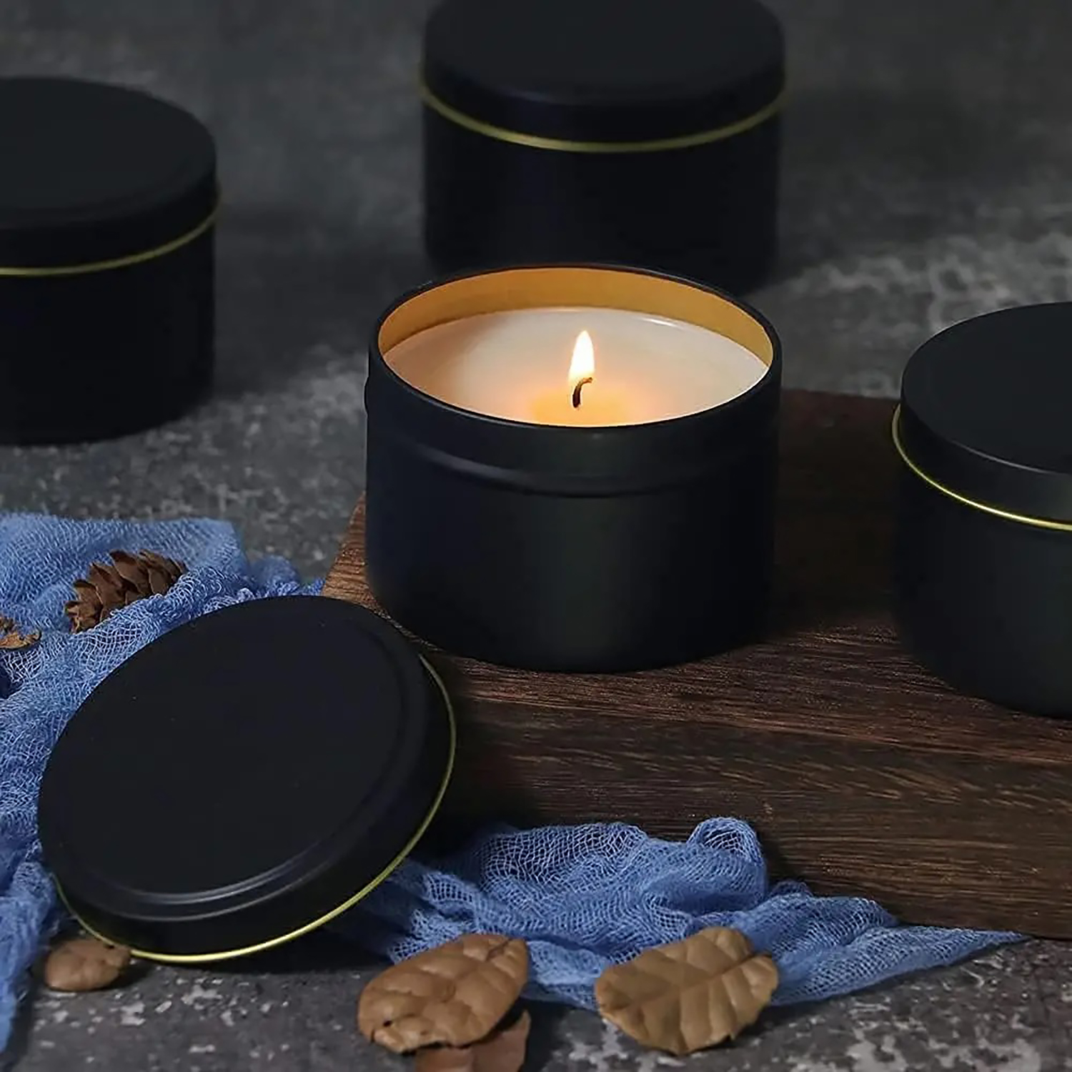 4oz/ 8oz Candle tins with lids - Candle Making Glass ulasan dan harga
