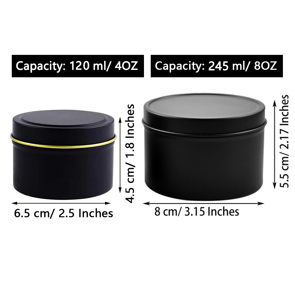 4oz/ 8oz Candle tins with lids - Candle Making Glass ulasan dan harga