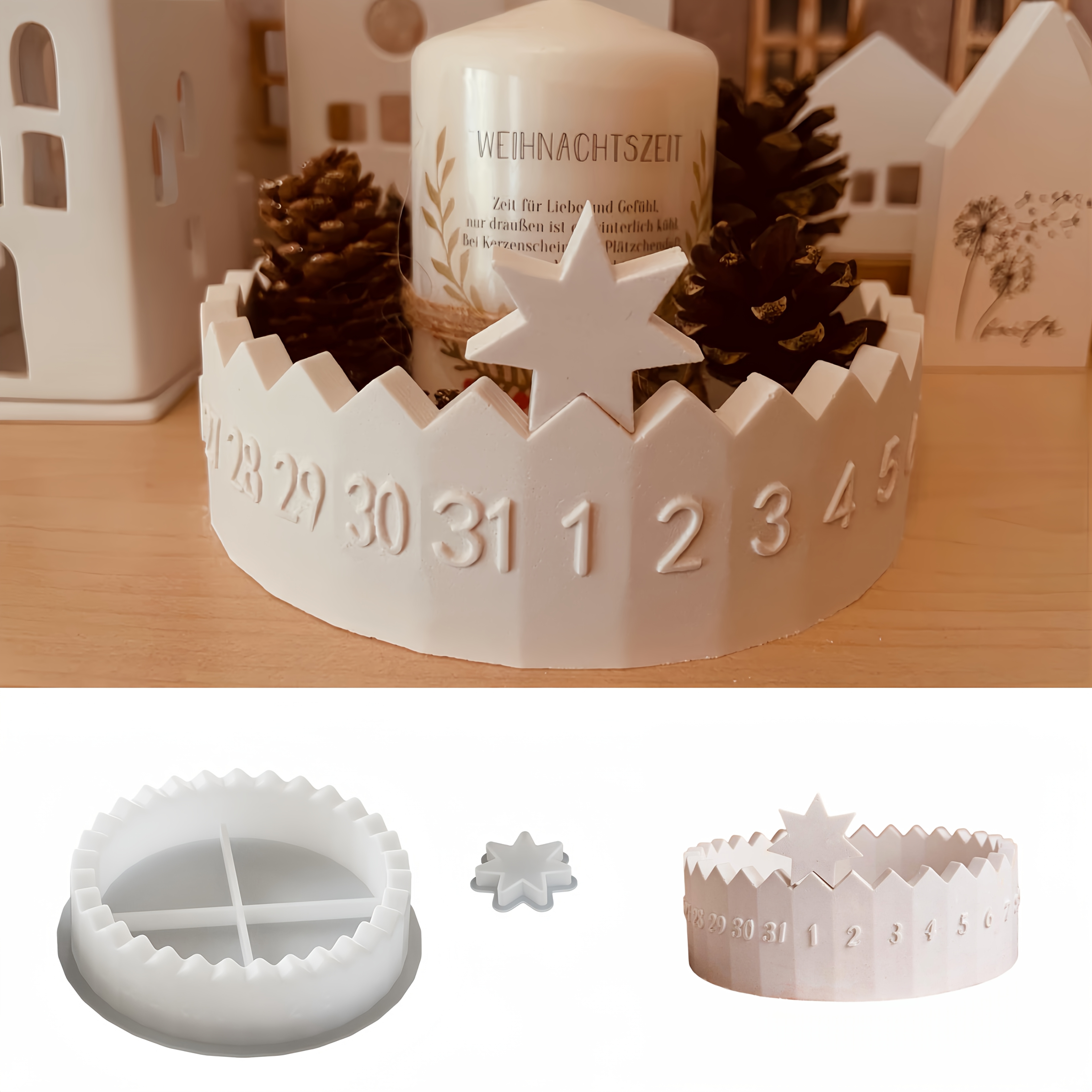1 set Advent Calendar Silicone - Candle Making Moulds ulasan dan harga