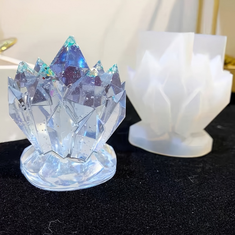 1pcCrystal Cluster Decorative  - Candle Making Moulds ulasan dan harga
