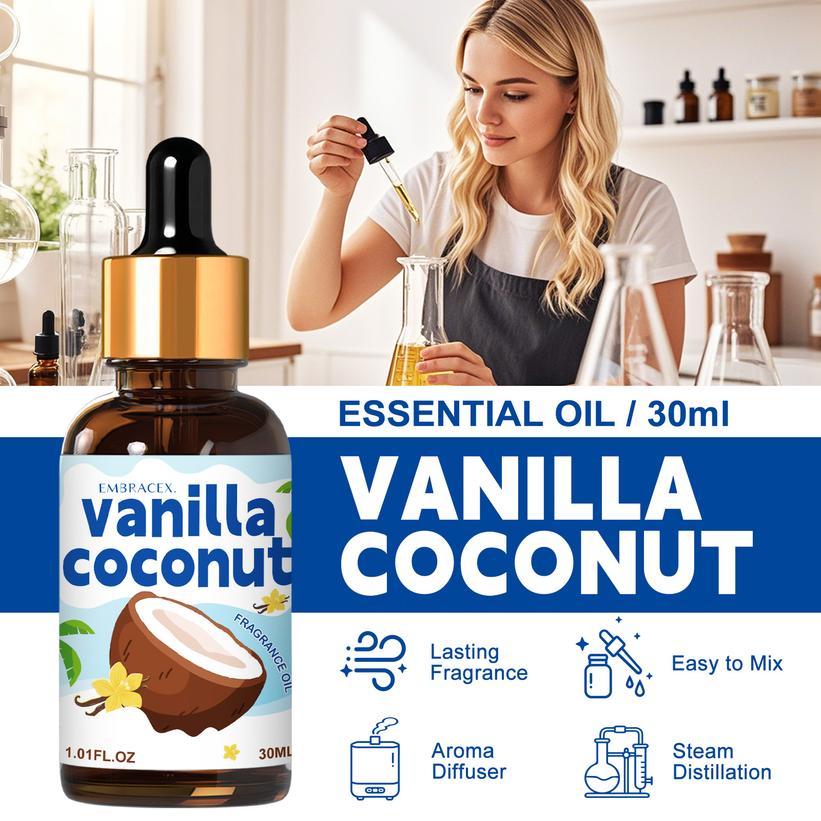 30ml Vanilla Coconut Essential - Candle Making Fragrances ulasan dan harga