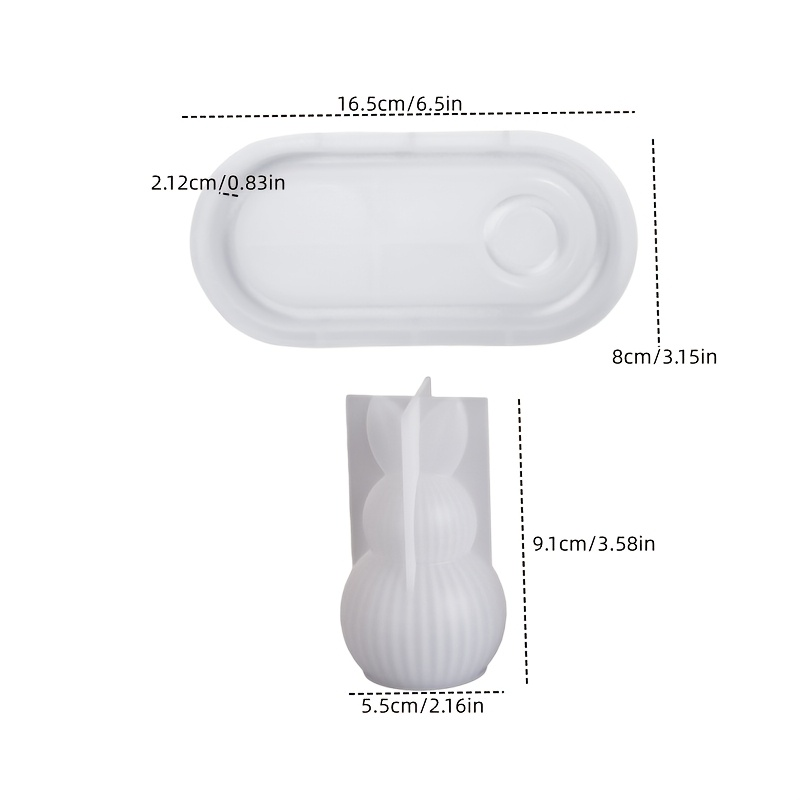 DIY Plaster Silicone Mold 2pcs - Candle Mold Silicone ulasan dan harga
