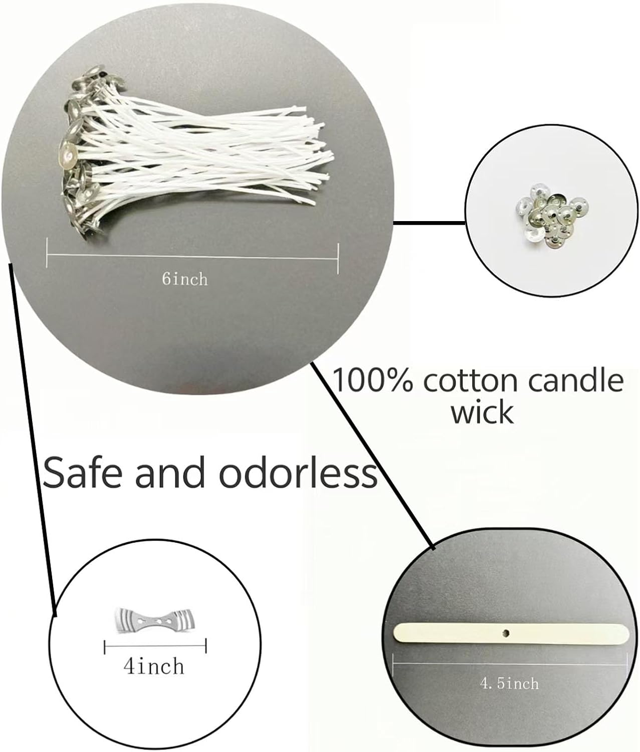 100pcs Candle Wicks Kit with S - Candle Making Glass ulasan dan harga