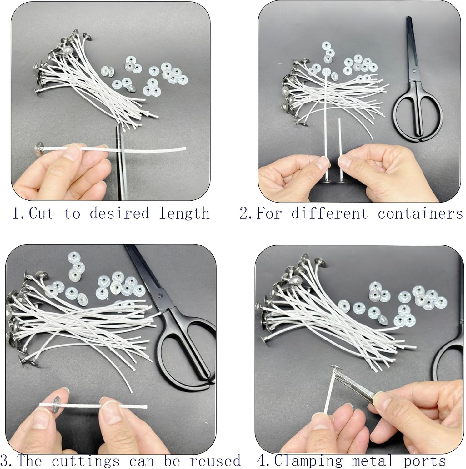 100pcs Candle Wicks Kit with S - Candle Making Glass ulasan dan harga