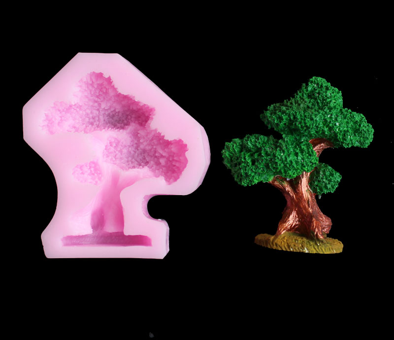 Pine tree silica gel mold DIY  - Candle Making Moulds ulasan dan harga