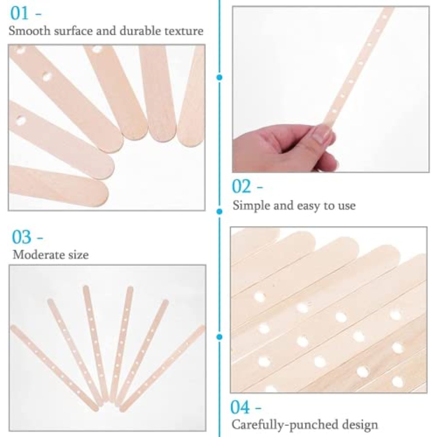 100pcs Wooden Candle Wick Hold - Candle Making Homewood ulasan dan harga
