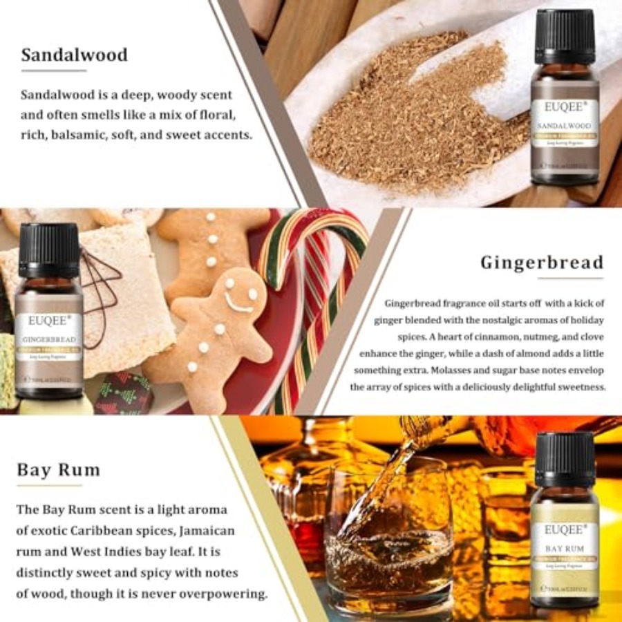 EUQEE 6PCS Spice Autumn Fragra - Candle Making Fragrances ulasan dan harga
