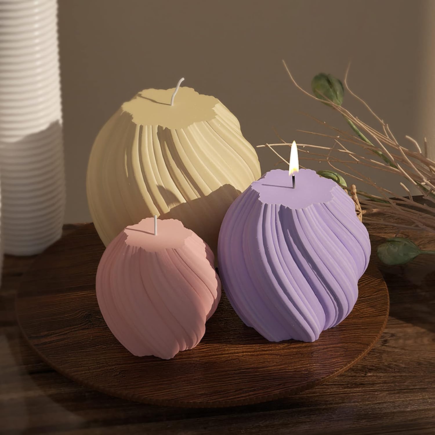 3 Pack Wave Candle Molds - Mul - Candle Mold Silicone ulasan dan harga