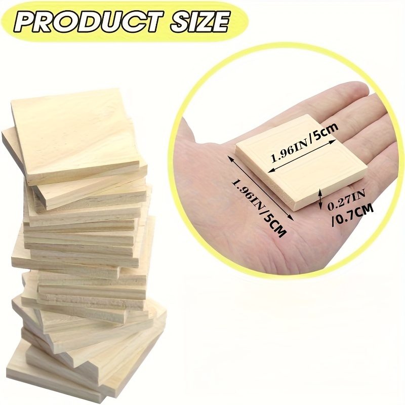 20pcs Blank 2x2 inch Wooden Bl - Candle Making Books For Beginners ulasan dan harga