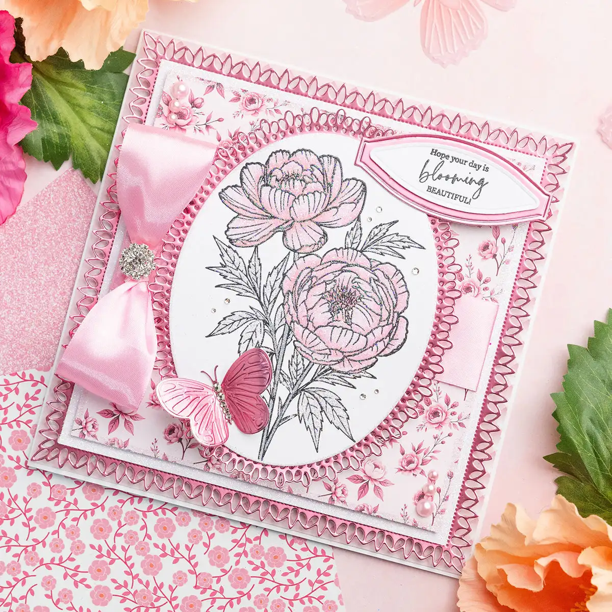 Peony Flower Butterfly Fancy S - Kraft Box Candle ulasan dan harga