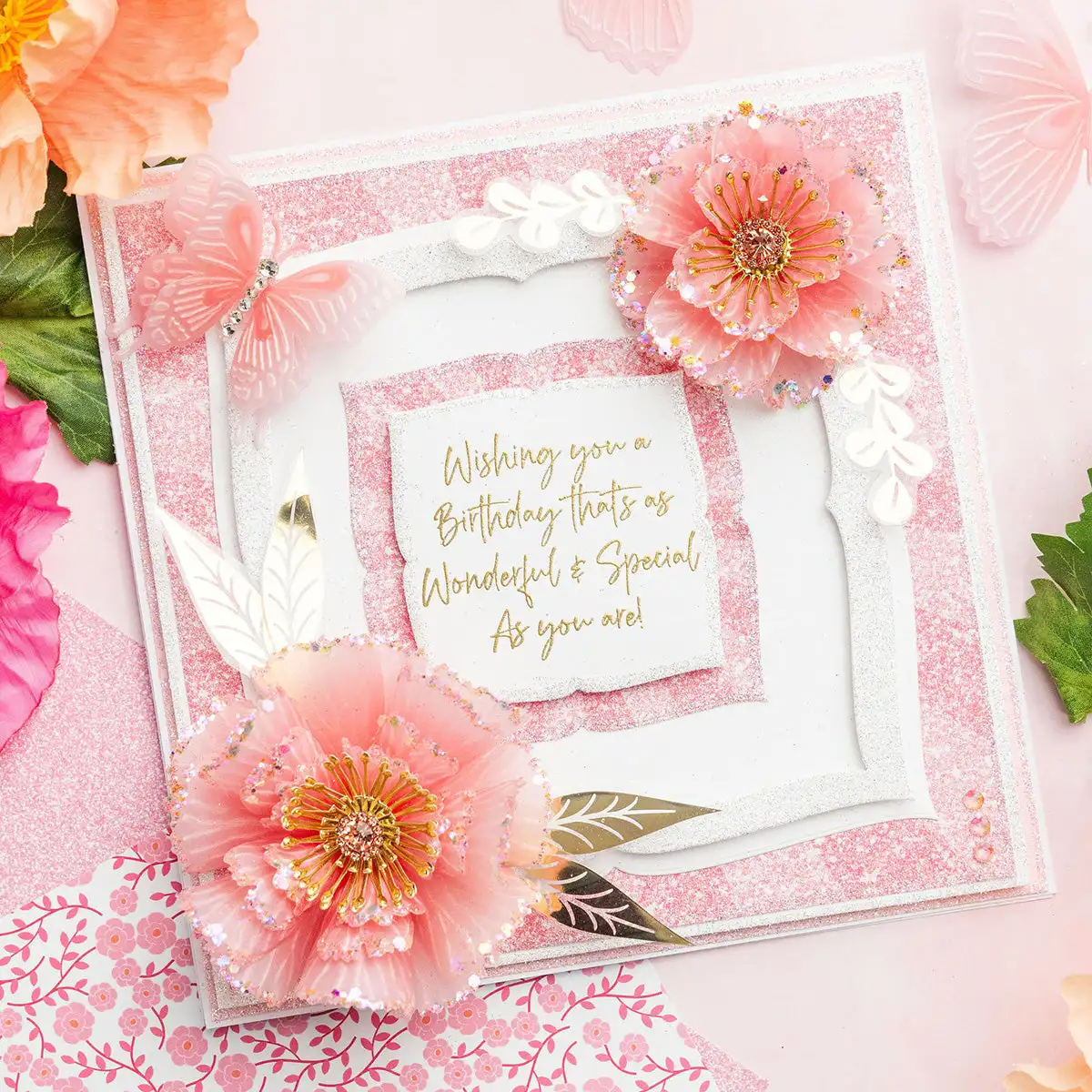 Peony Flower Butterfly Fancy S - Kraft Box Candle ulasan dan harga